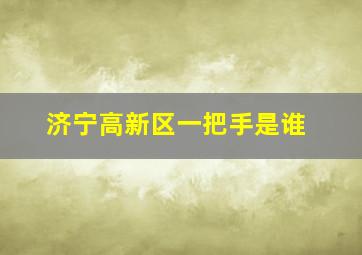 济宁高新区一把手是谁