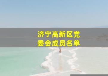 济宁高新区党委会成员名单