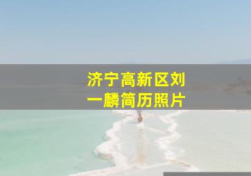 济宁高新区刘一麟简历照片