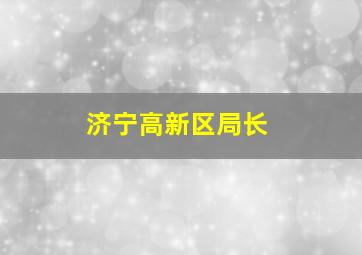 济宁高新区局长