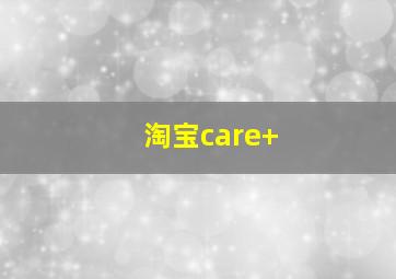 淘宝care+