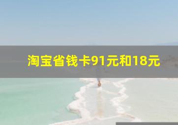 淘宝省钱卡91元和18元