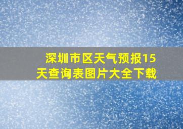 深圳市区天气预报15天查询表图片大全下载