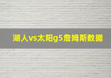 湖人vs太阳g5詹姆斯数据