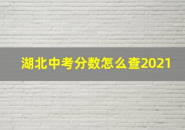 湖北中考分数怎么查2021