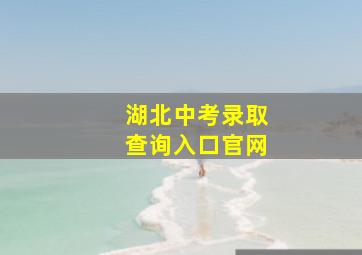 湖北中考录取查询入口官网