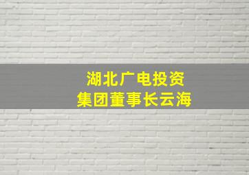 湖北广电投资集团董事长云海