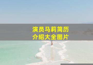 演员马莉简历介绍大全图片