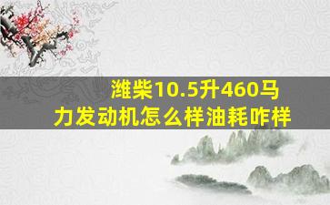 潍柴10.5升460马力发动机怎么样油耗咋样