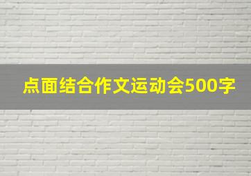 点面结合作文运动会500字