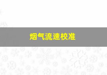 烟气流速校准