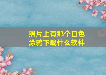 照片上有那个白色涂鸦下载什么软件