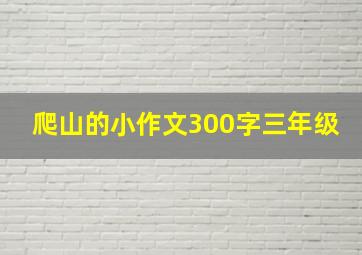 爬山的小作文300字三年级