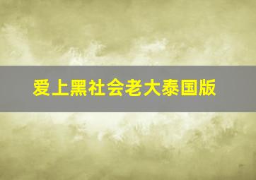 爱上黑社会老大泰国版