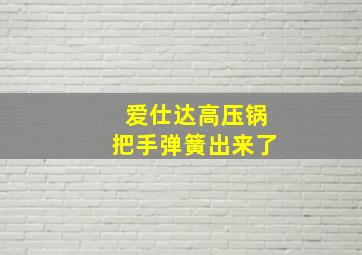 爱仕达高压锅把手弹簧出来了