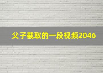 父子截取的一段视频2046