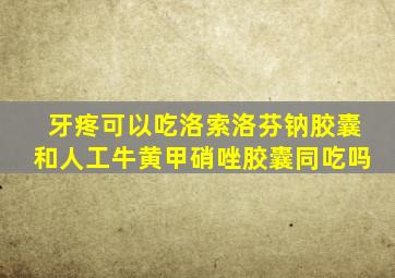 牙疼可以吃洛索洛芬钠胶囊和人工牛黄甲硝唑胶囊同吃吗