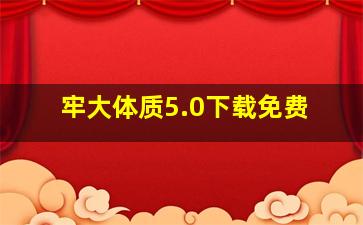 牢大体质5.0下载免费