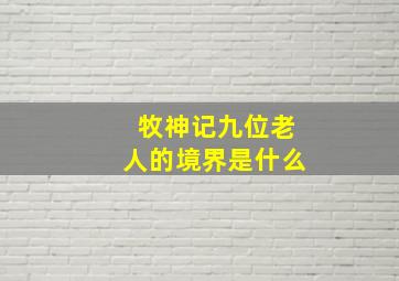 牧神记九位老人的境界是什么