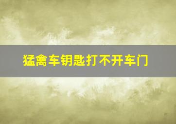 猛禽车钥匙打不开车门