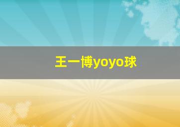 王一博yoyo球