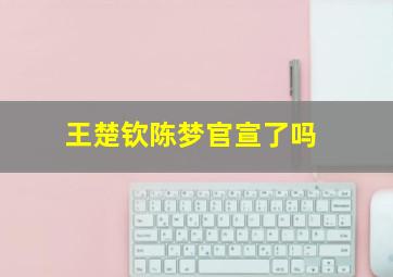 王楚钦陈梦官宣了吗