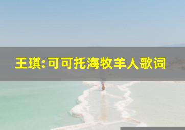 王琪:可可托海牧羊人歌词