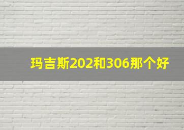 玛吉斯202和306那个好