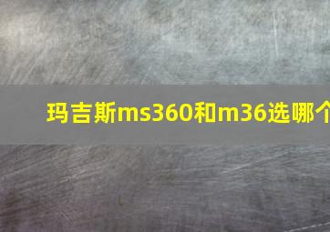 玛吉斯ms360和m36选哪个