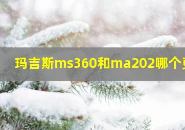 玛吉斯ms360和ma202哪个更好