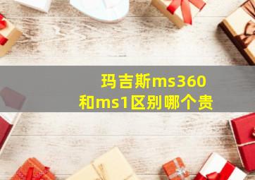 玛吉斯ms360和ms1区别哪个贵