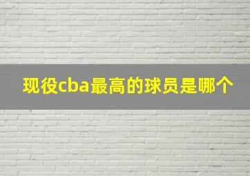 现役cba最高的球员是哪个