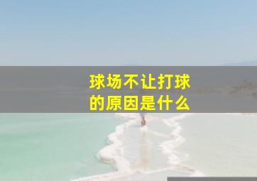 球场不让打球的原因是什么