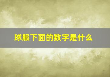 球服下面的数字是什么