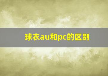 球衣au和pc的区别