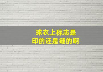 球衣上标志是印的还是缝的啊