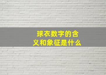 球衣数字的含义和象征是什么