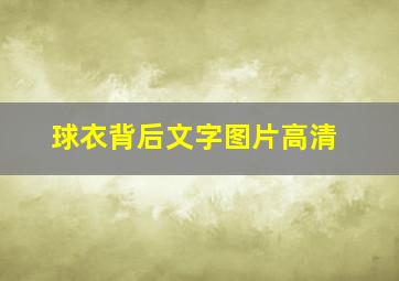 球衣背后文字图片高清