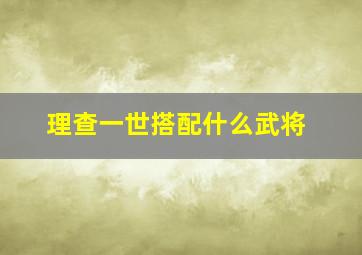 理查一世搭配什么武将