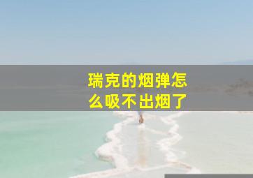 瑞克的烟弹怎么吸不出烟了