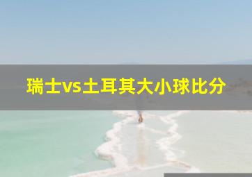 瑞士vs土耳其大小球比分