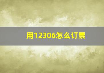 用12306怎么订票