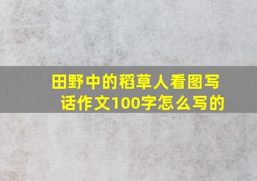 田野中的稻草人看图写话作文100字怎么写的