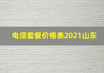 电信套餐价格表2021山东