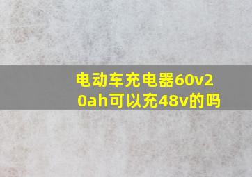 电动车充电器60v20ah可以充48v的吗