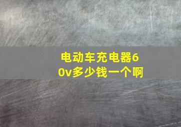 电动车充电器60v多少钱一个啊