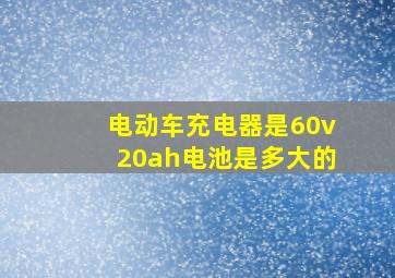 电动车充电器是60v20ah电池是多大的