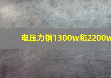 电压力锅1300w和2200w