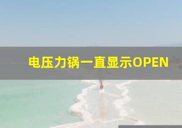 电压力锅一直显示OPEN