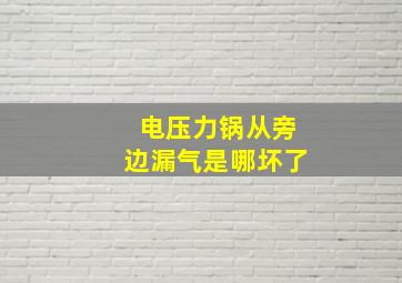 电压力锅从旁边漏气是哪坏了